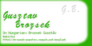 gusztav brozsek business card